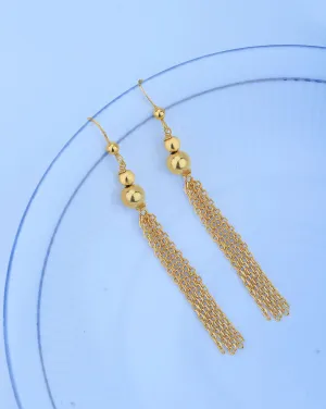 18Kt Gold Plated With Zirconia Stylish Studded Hoop Earring