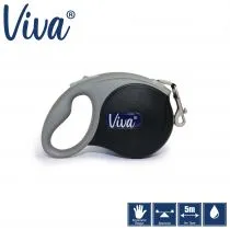 Ancol - Viva Retractable 5m Lead - Blue - Small