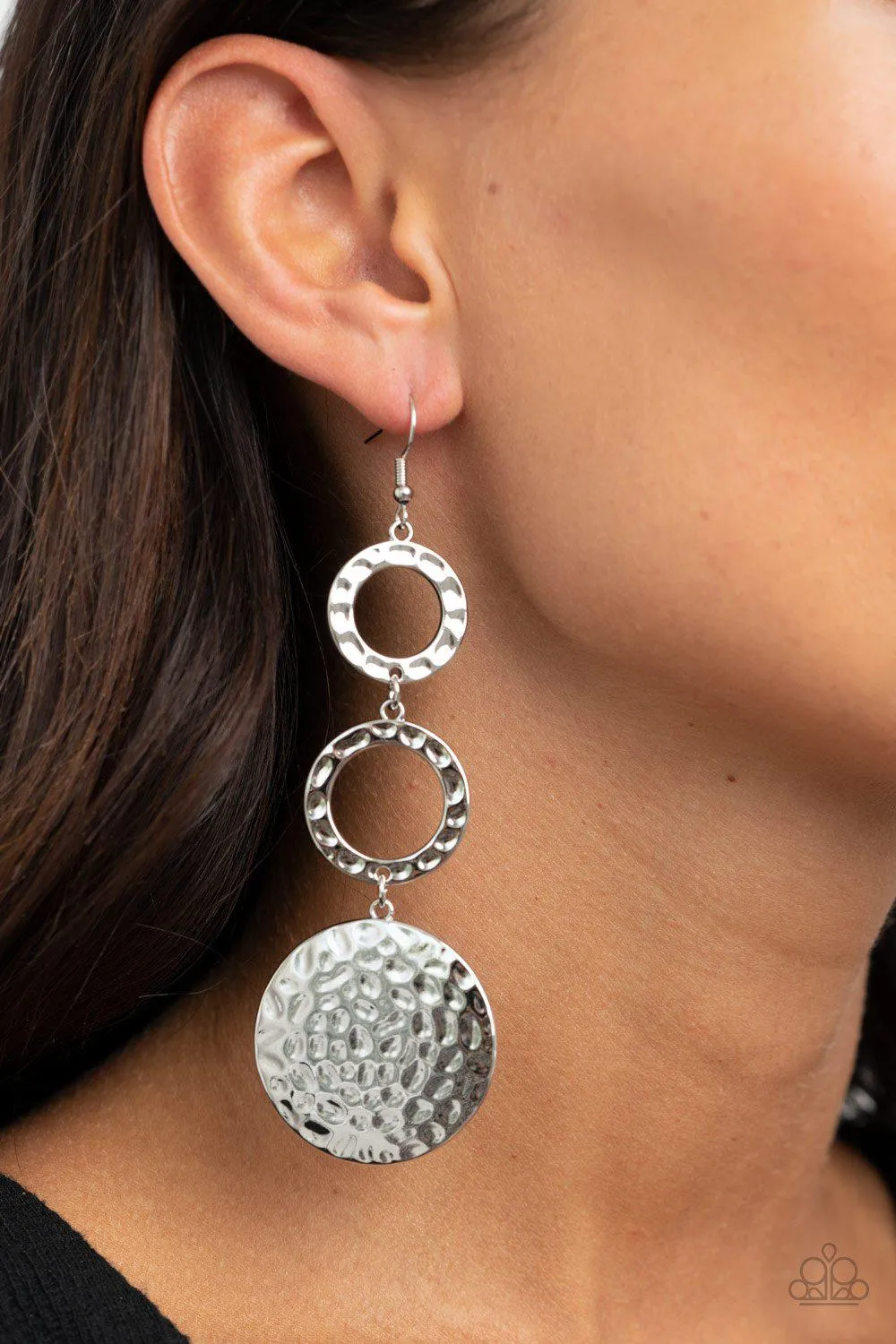 Blooming Baubles Silver Earrings - Paparazzi Accessories