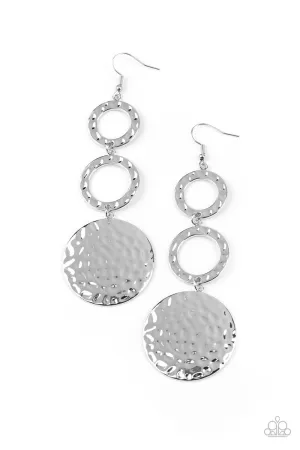 Blooming Baubles Silver Earrings - Paparazzi Accessories