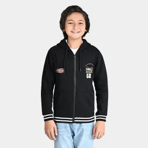 Boys Fleece Knitted Jacket Hot Wheels-Jet.Black