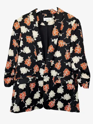 Calvin Klein Sleek Rolled Sleeve Floral Blazer Size 20