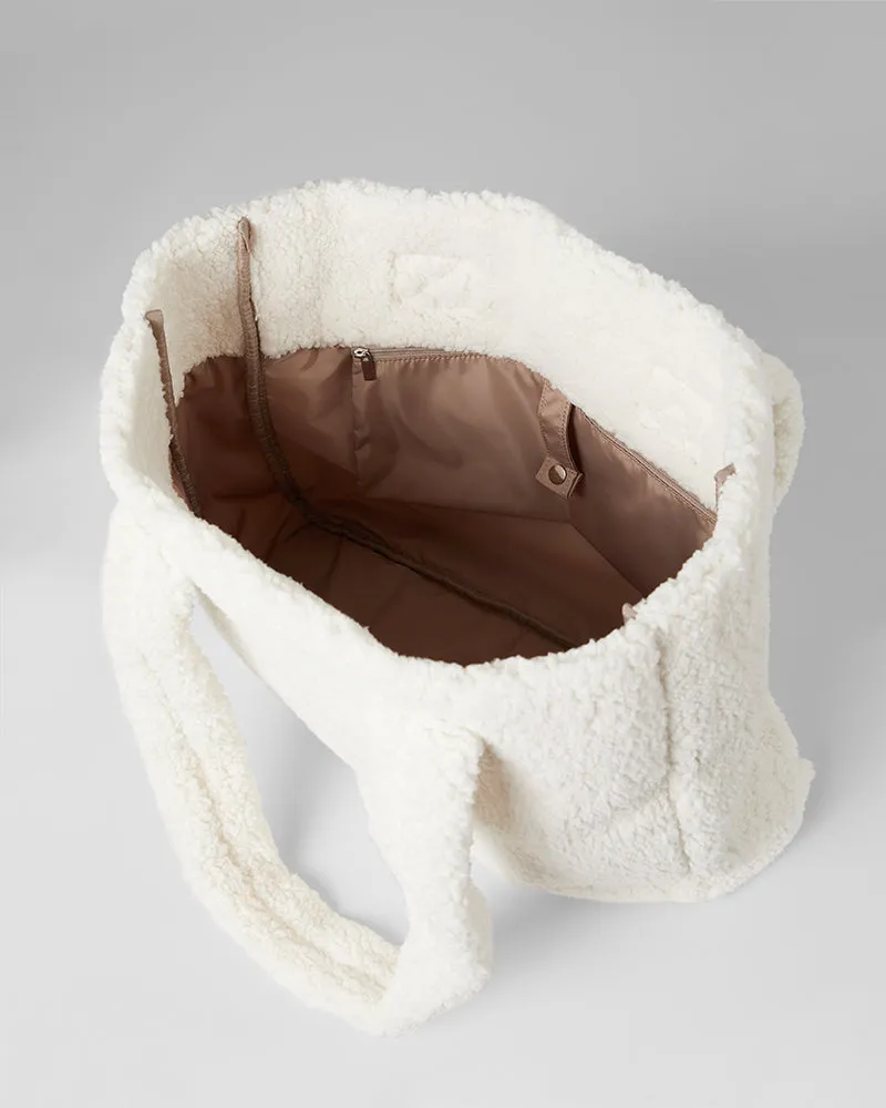 COZY SHERPA TOTE BAG