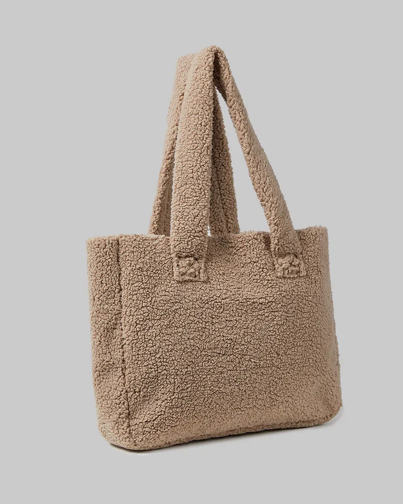 COZY SHERPA TOTE BAG