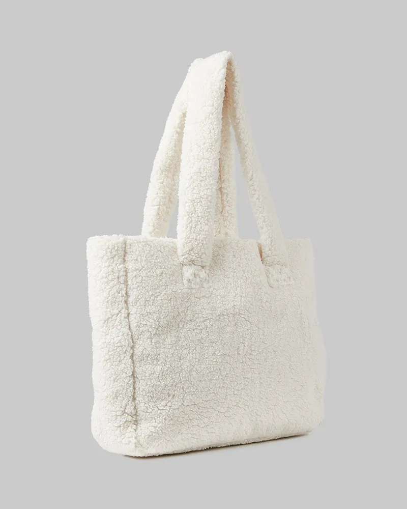 COZY SHERPA TOTE BAG