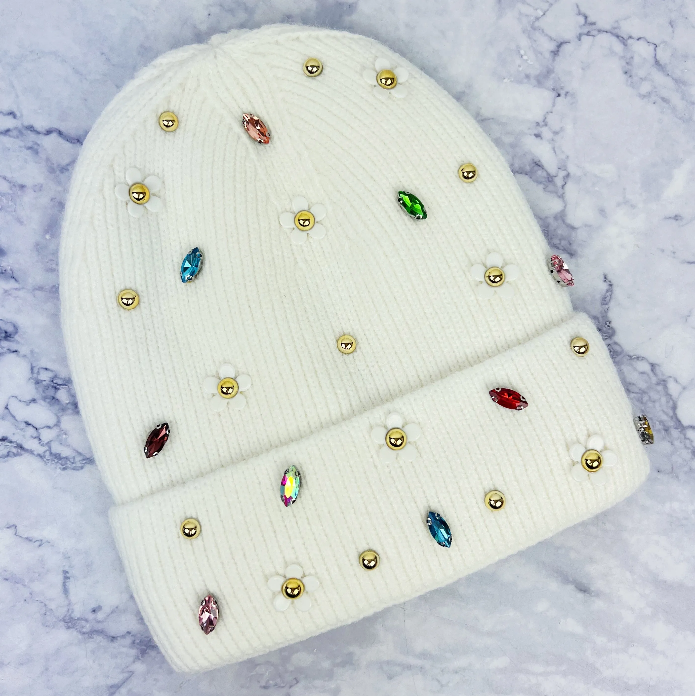 Daisy and Gem Knit Hat