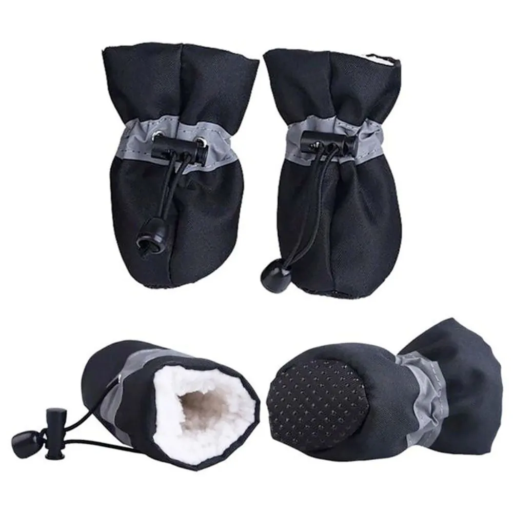 Dogs Winter Warm Shoes 4 PCS Set