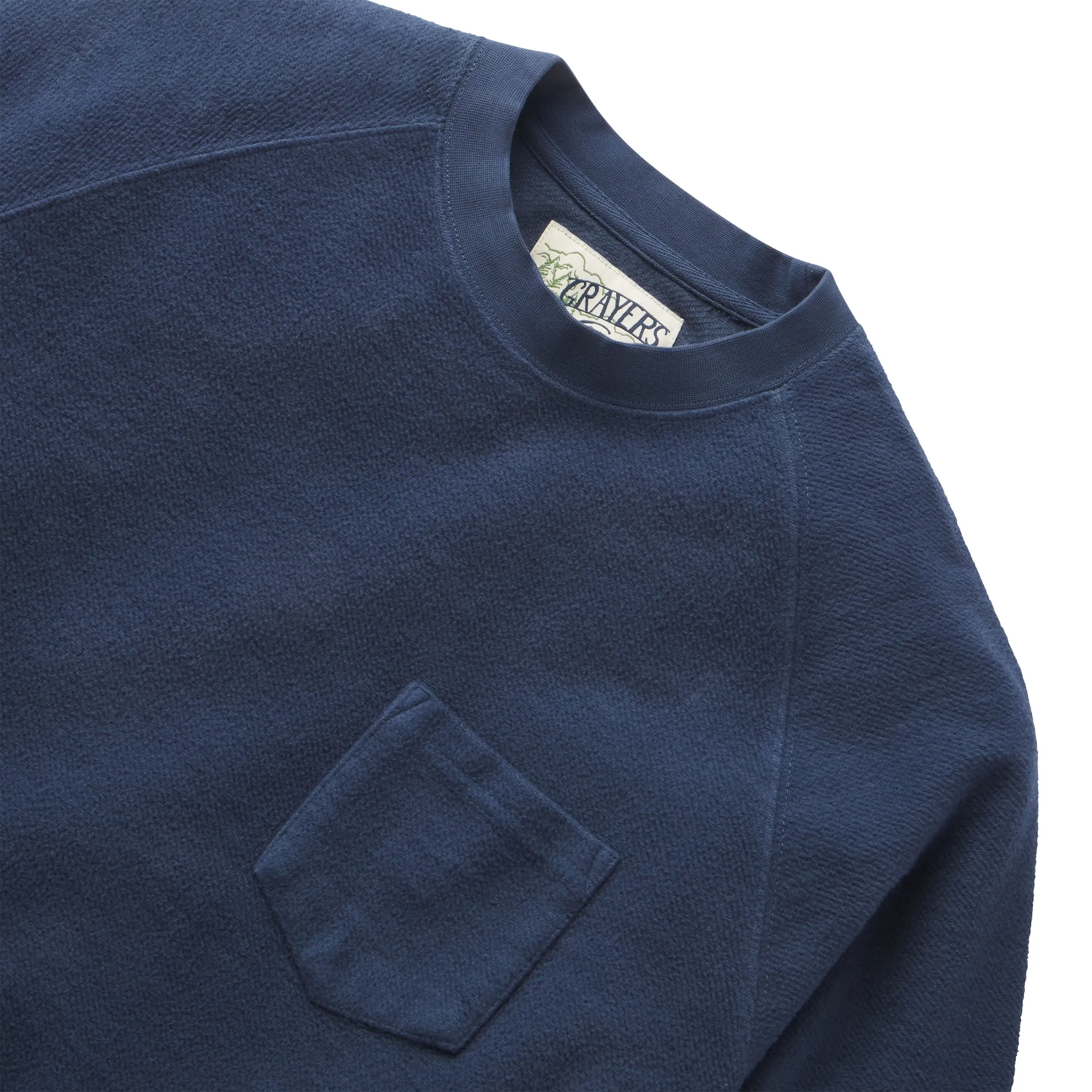 Dunlop Reverse Fleece Crew Neck - Dark Blue