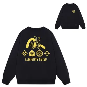 Evisu Sweatshirts Loose Casual Unisex Sweatshirts