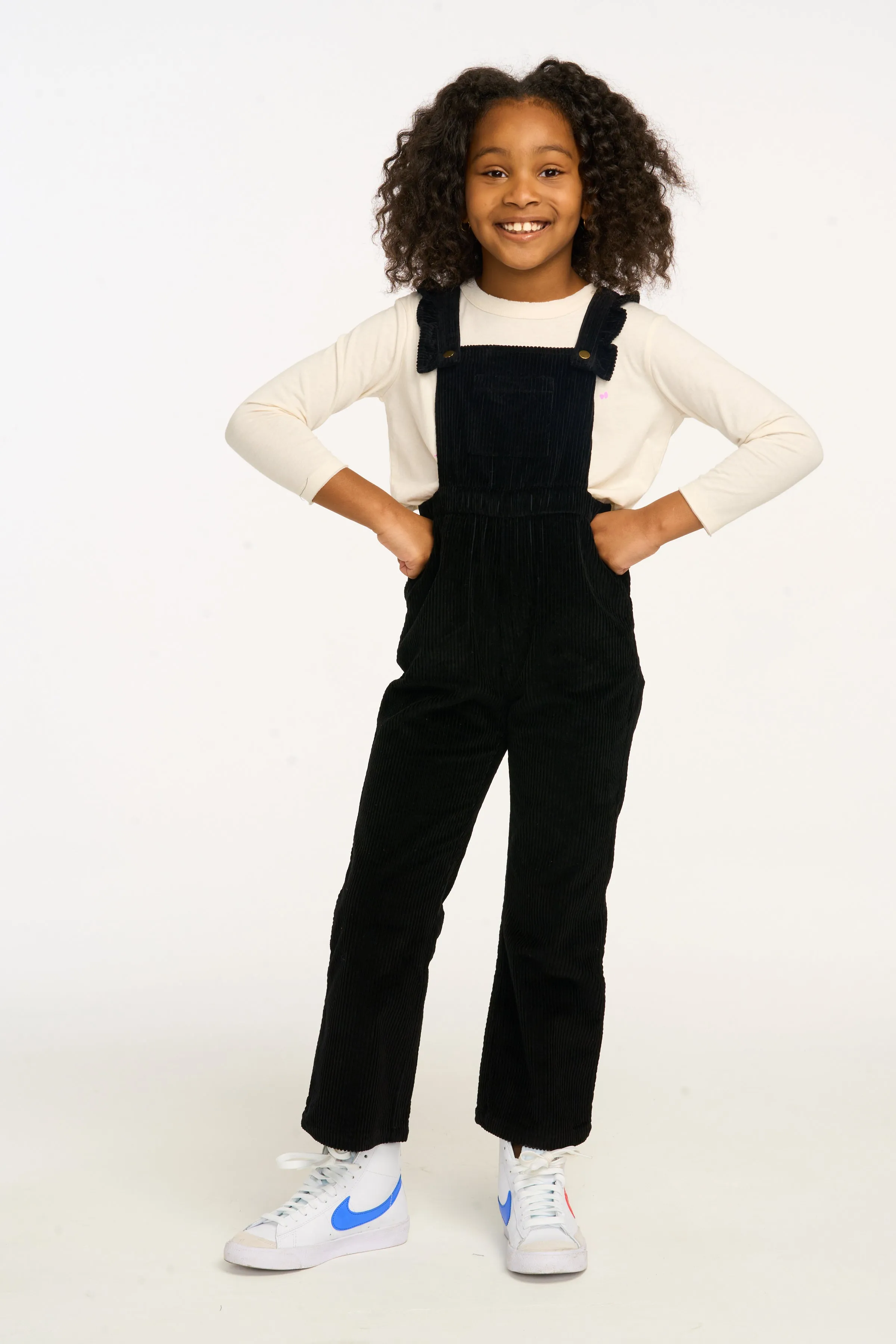 Fairy Overall Raven Black Corduroy