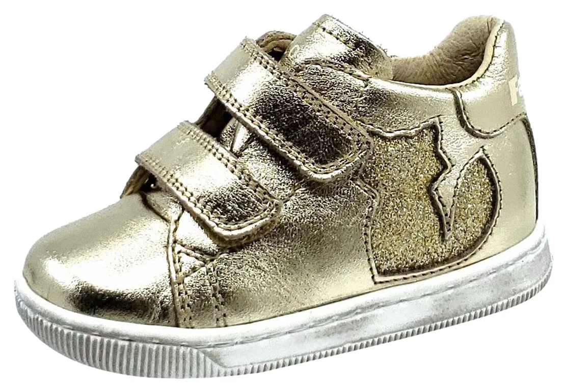 Falcotto Girls KLINGON Shoes, GLITTER PLATINO