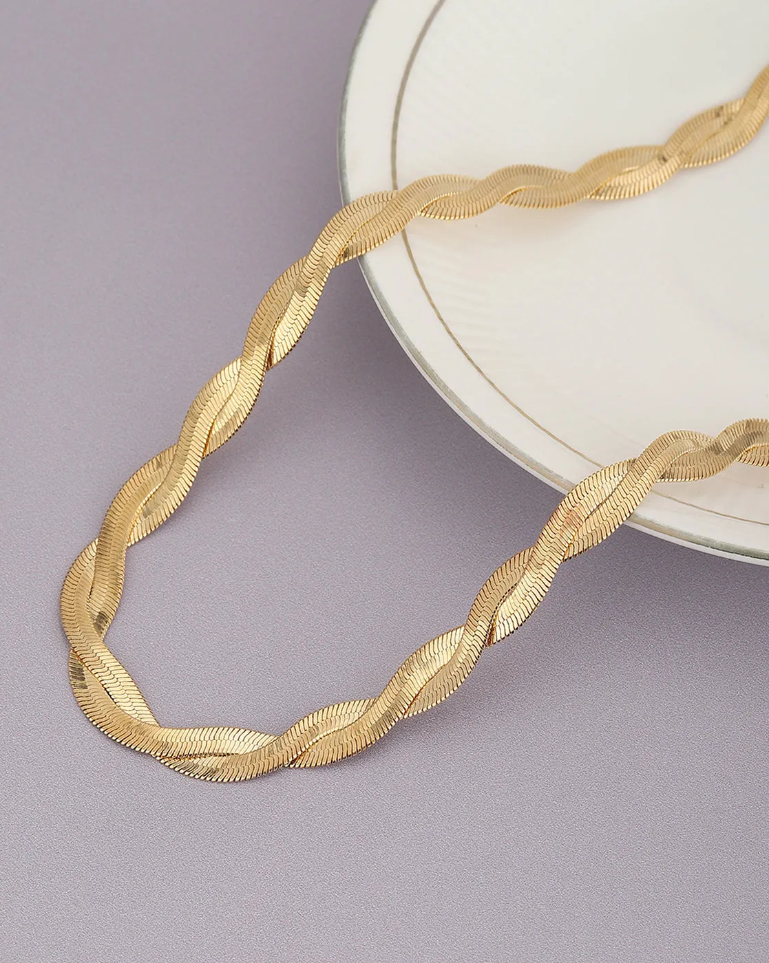 Gold Plated Double Chain Stylish Chain For Women