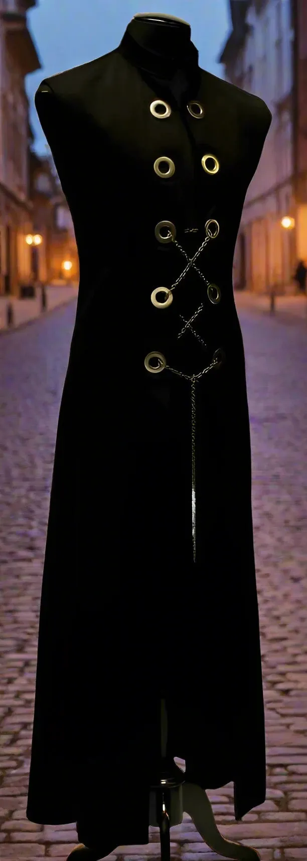 HELLRAISER ROBE  W/ CHAIN - BLACK DENIM