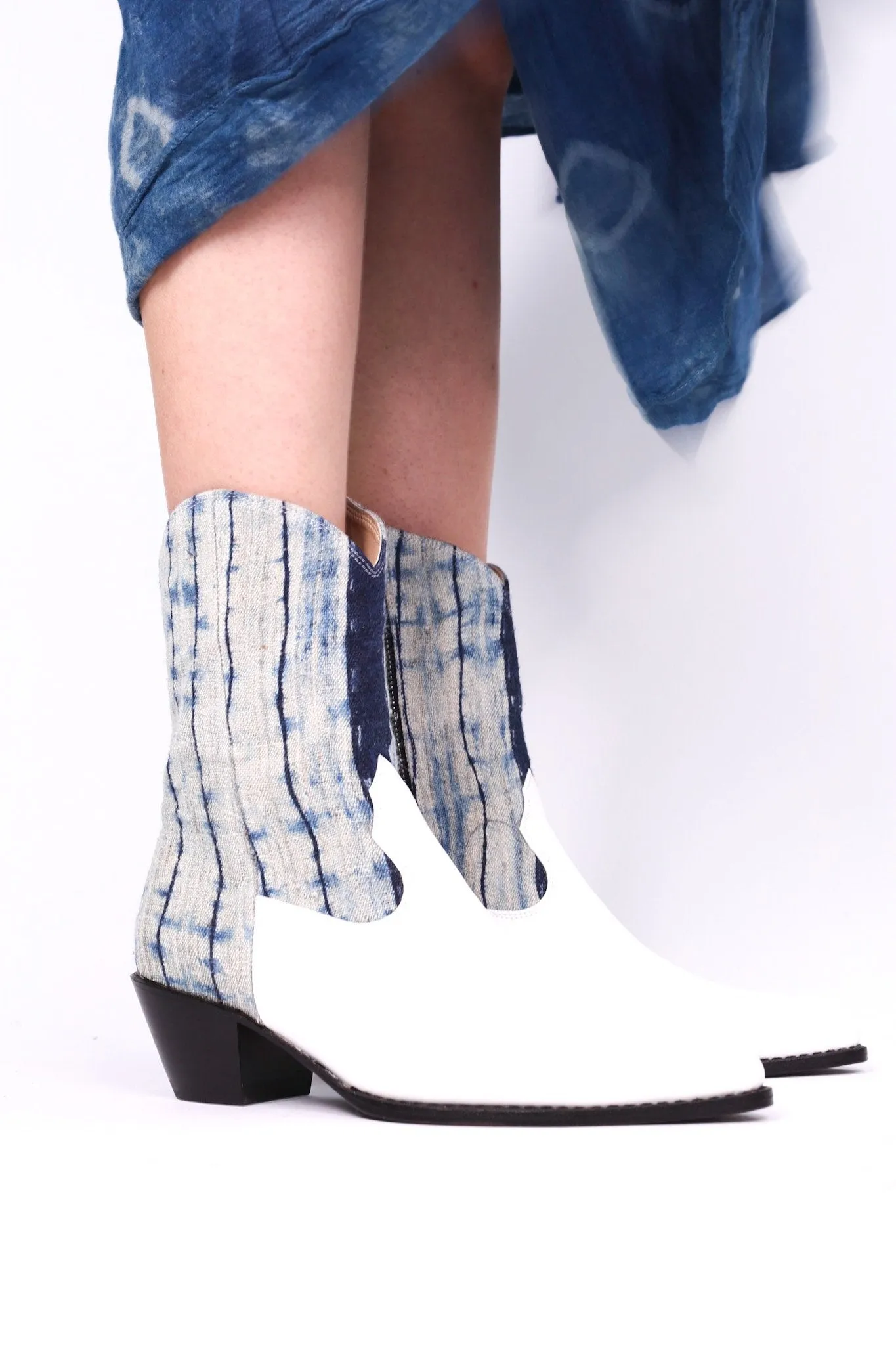 INDIGO HEMP LEATHER BOOTS DAKOTA