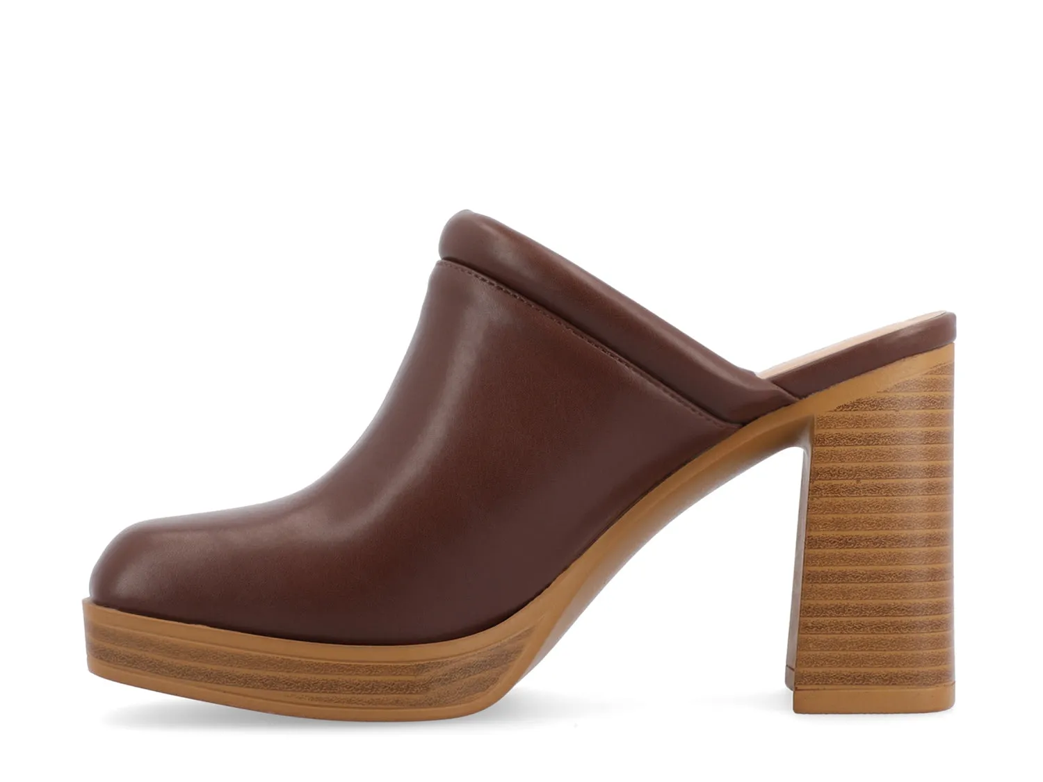 Journee Collection Izara platform mules, dark brown