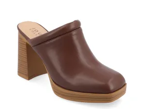 Journee Collection Izara platform mules, dark brown