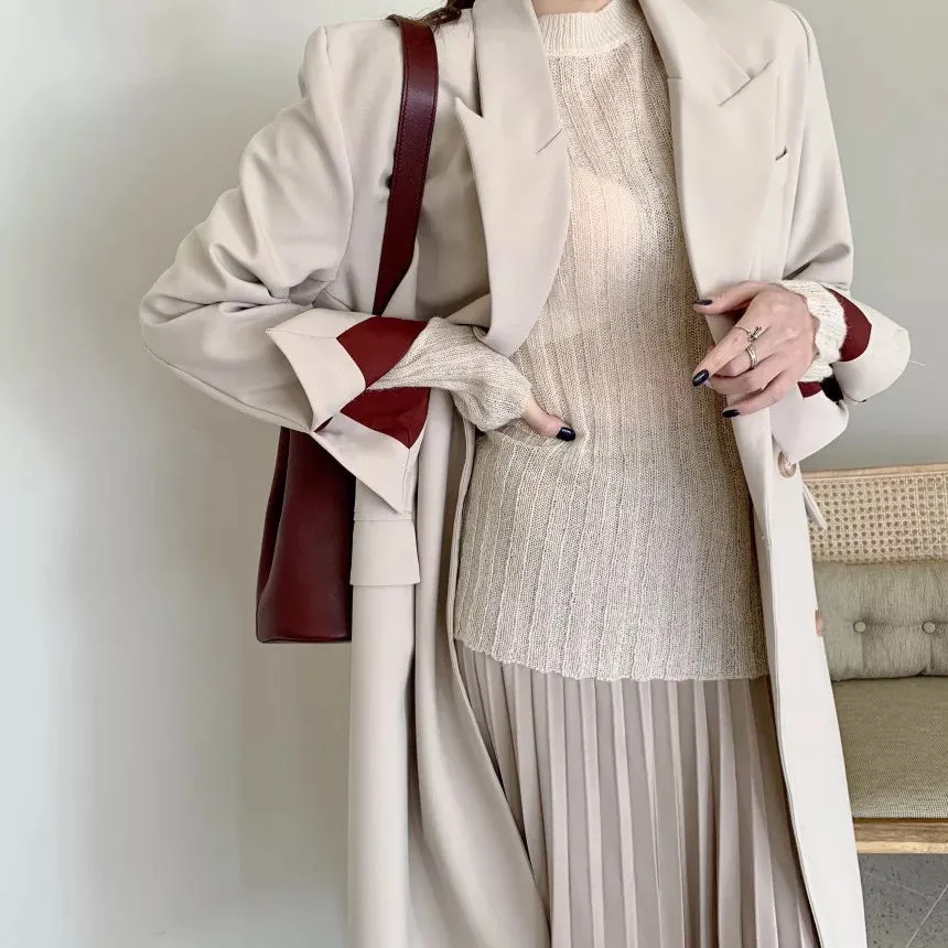 [Korean Style] Alexia Double Breasted Fit Blazer Coat