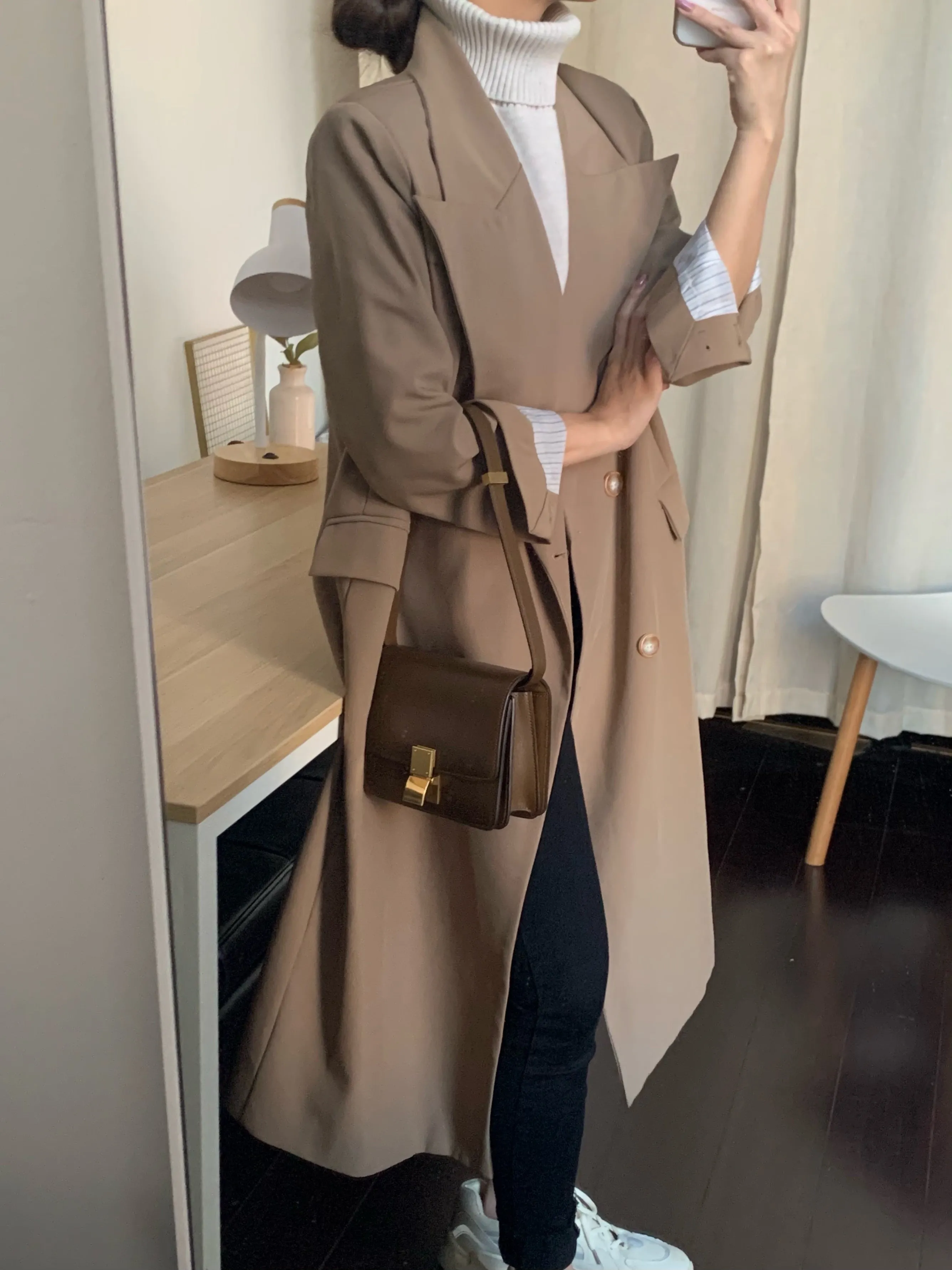 [Korean Style] Alexia Double Breasted Fit Blazer Coat