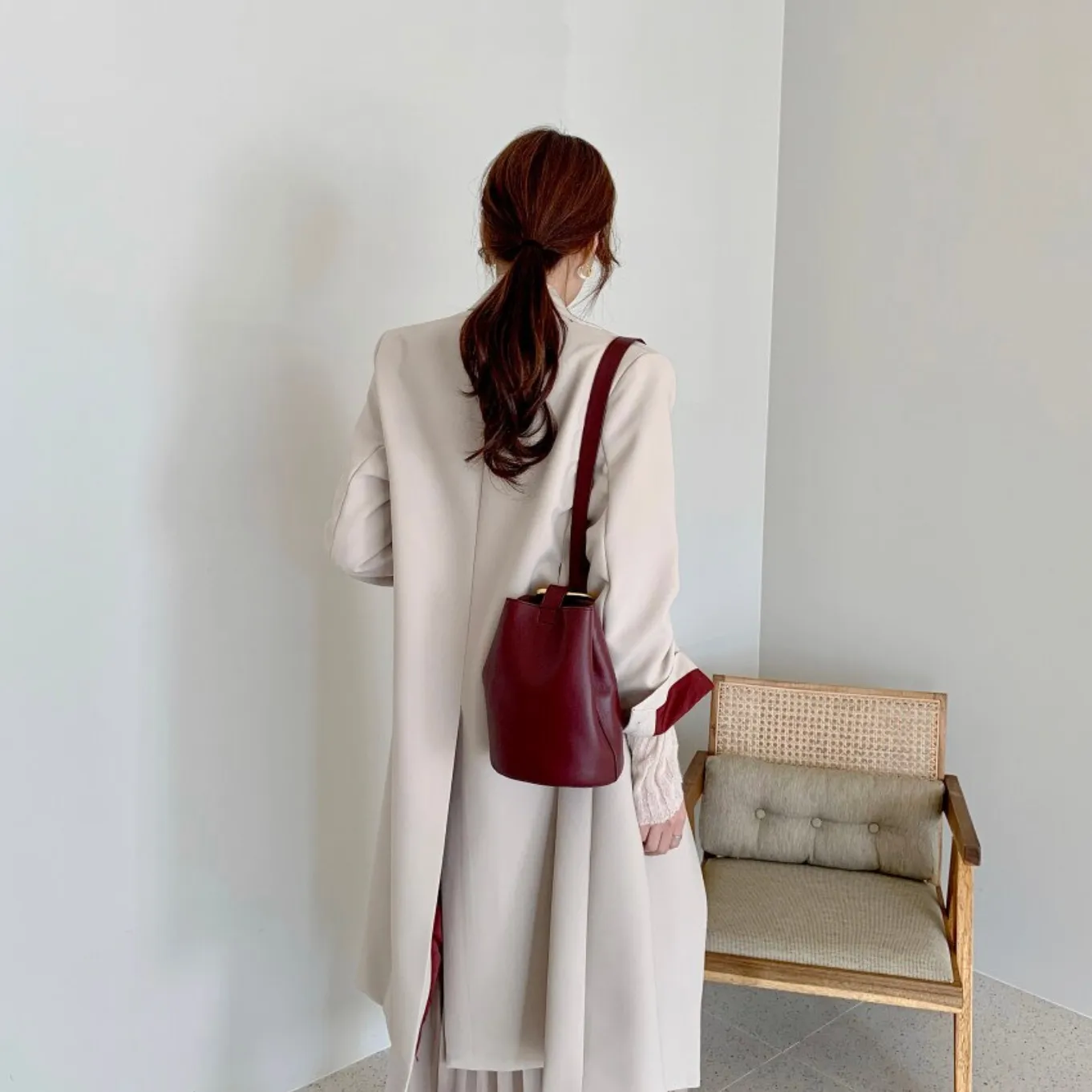 [Korean Style] Alexia Double Breasted Fit Blazer Coat