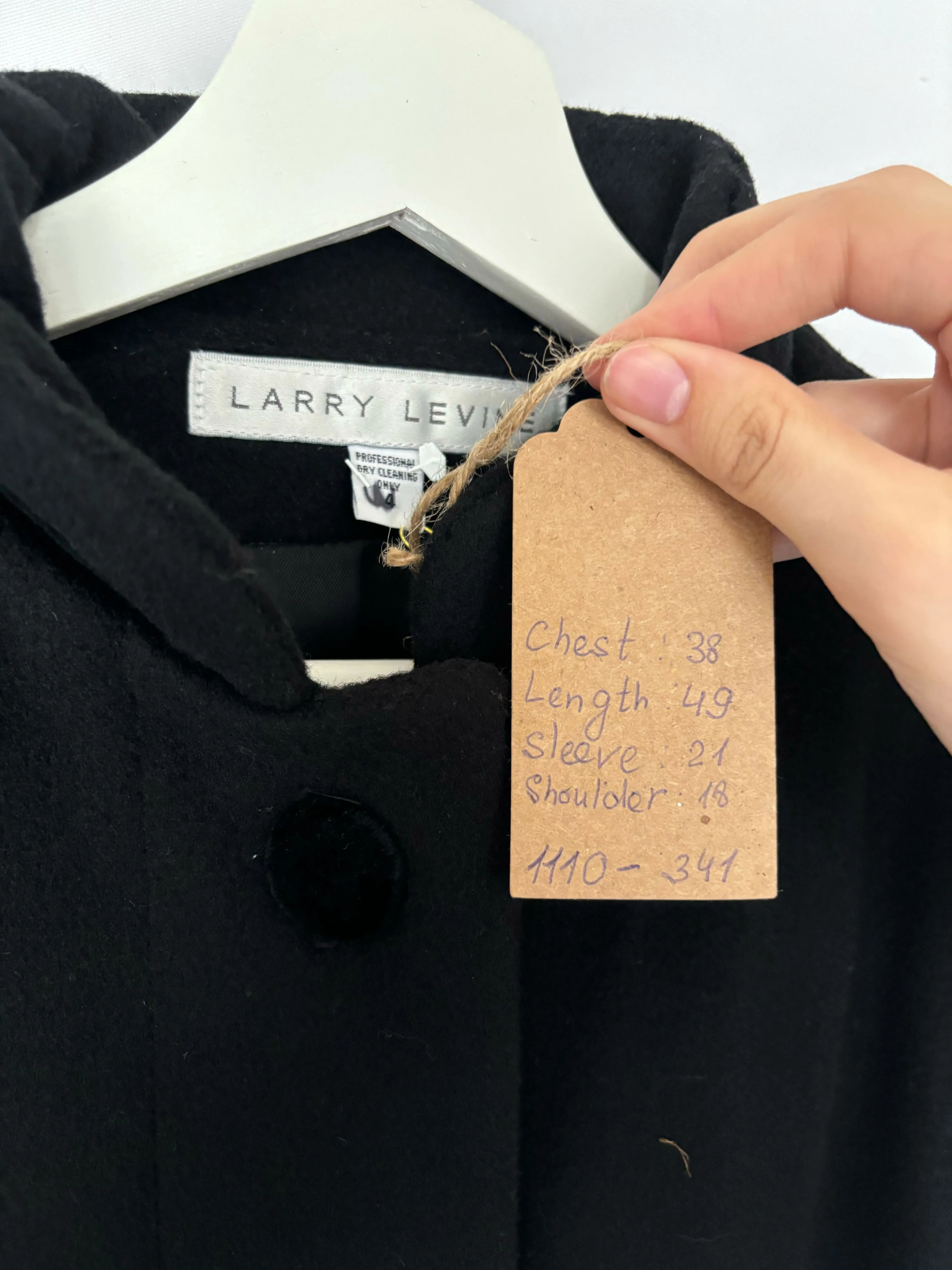 Long Black Larry Levine Coat