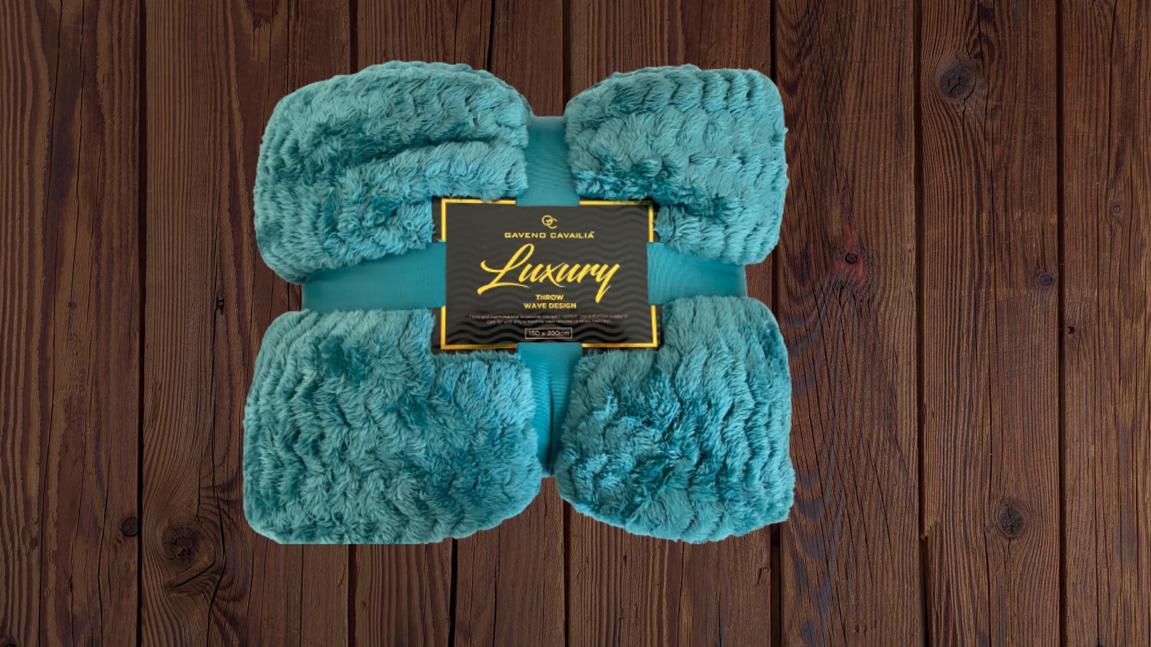 Luxury Wave Throw Warm Faux Fur Fleece Blanket