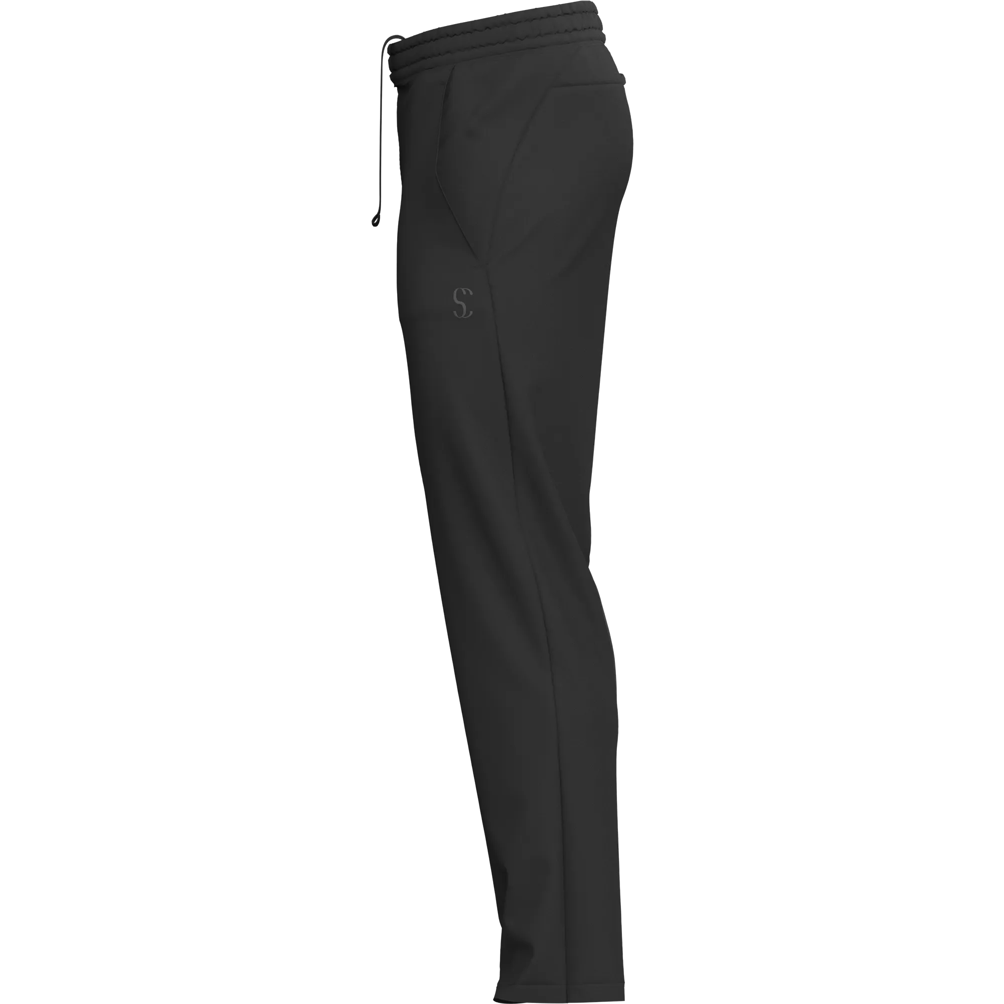 Men's Black Cotton Fleece Thermal Sweatpants