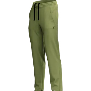 Men's Green Poly Fleece Thermal Tracksuit Bottoms