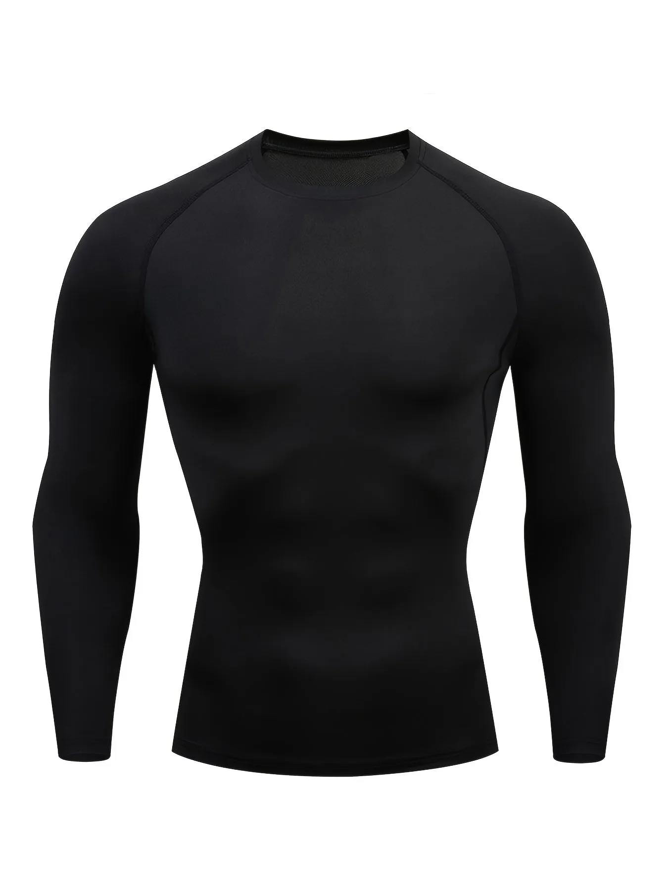 Men's Long Sleeve Compression Shirts - Moisture-Wicking, Four-Way Stretch, Quick-Drying Athletic Workout Tops for Enhanced Performance and Recovery - Ideal for Fitness Enthusiasts and Athletes