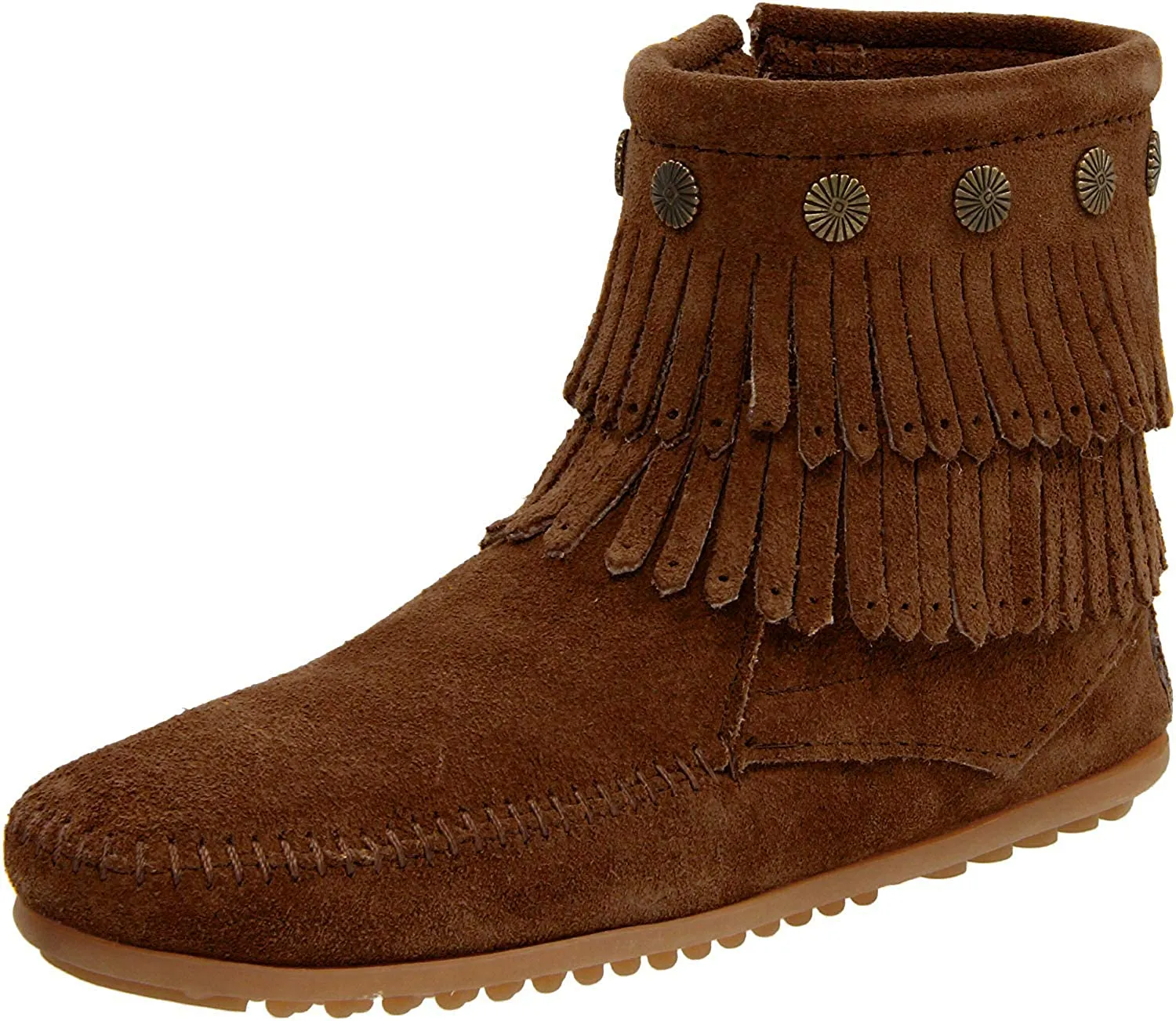 Minnetonka Women's Double Fringe Side Zip Boot