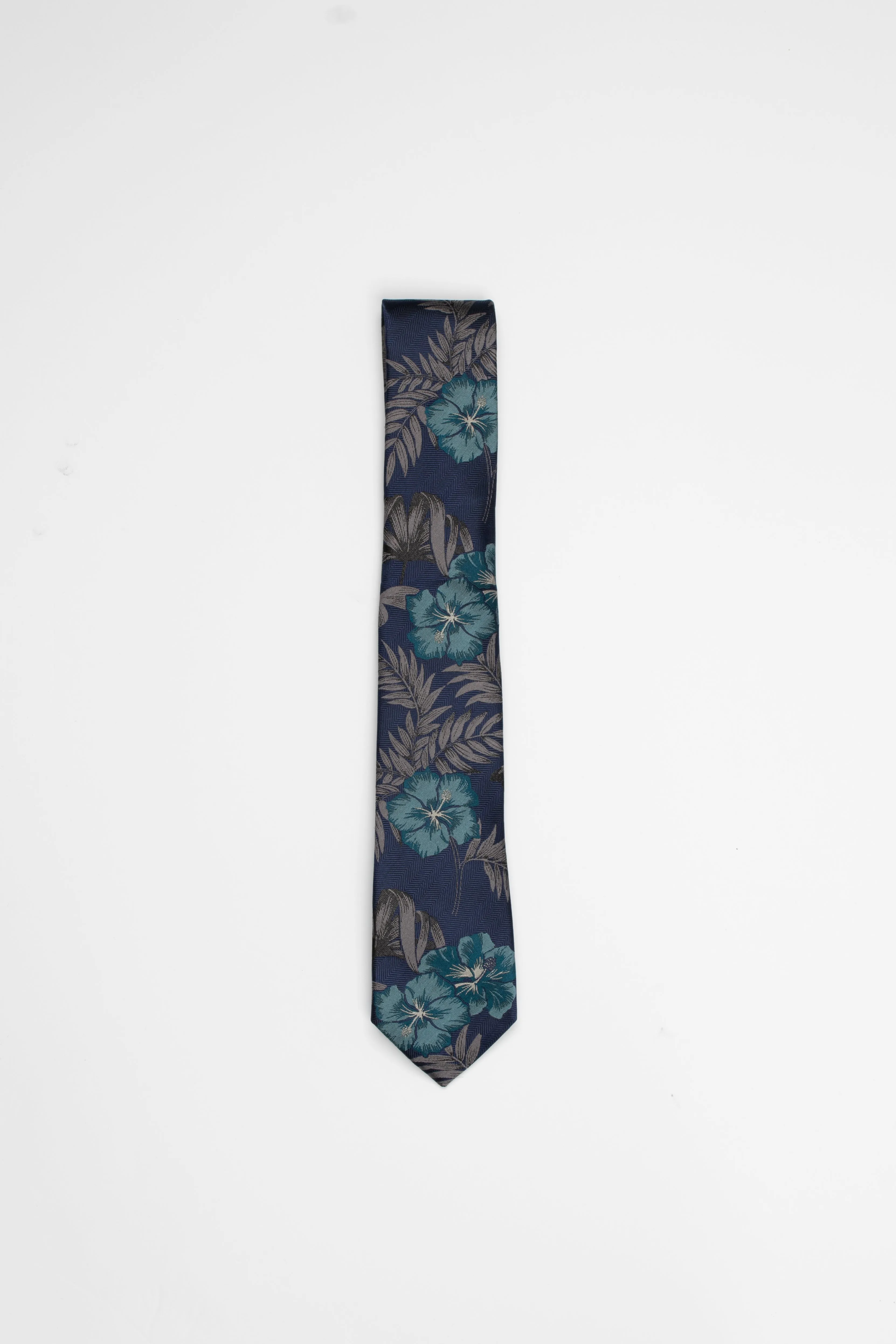 Navy/Teal Stylish Floral Tie