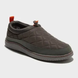 New - dluxe by dearfoams Men's Corey All Day Slide Slippers - Charcoal Gray XL