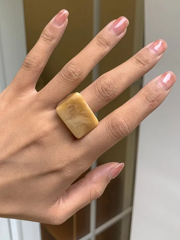 Original Stylish Resin 8 Colors Geometric Ring