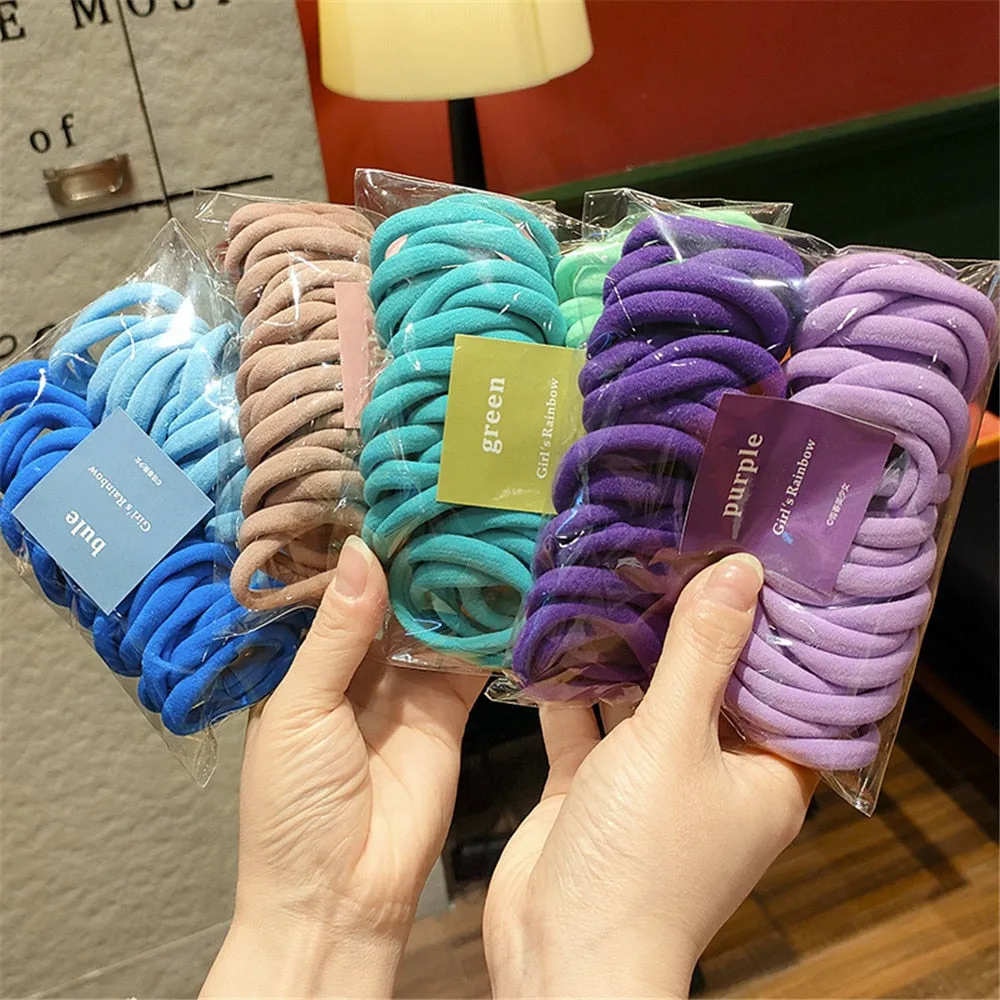 Premium Elastic Hair Bands: Versatile  Stylish Hair Accessories  50Pcs FREE SHIPPING