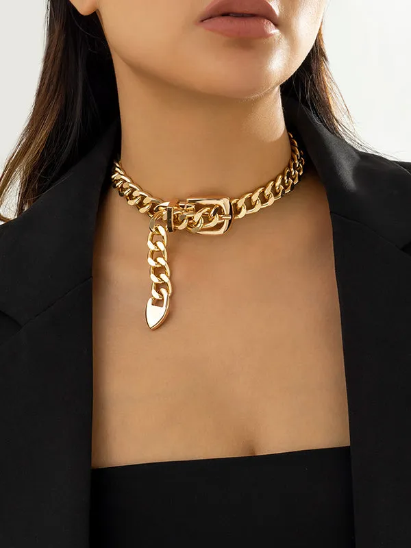 Punk Chains Hollow Necklaces Accessories