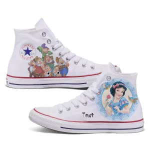 Snow White Adult Custom Converse Shoes