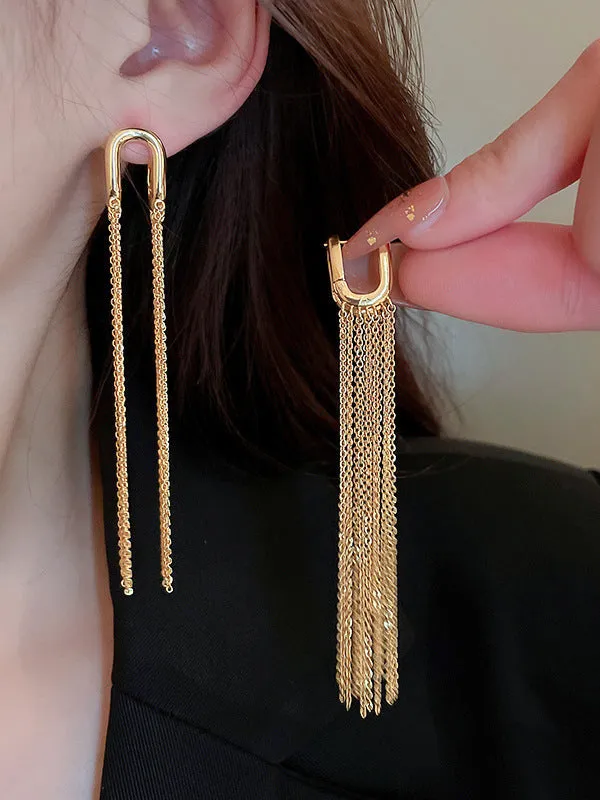 Tasseled Eardrop Earrings Accessories