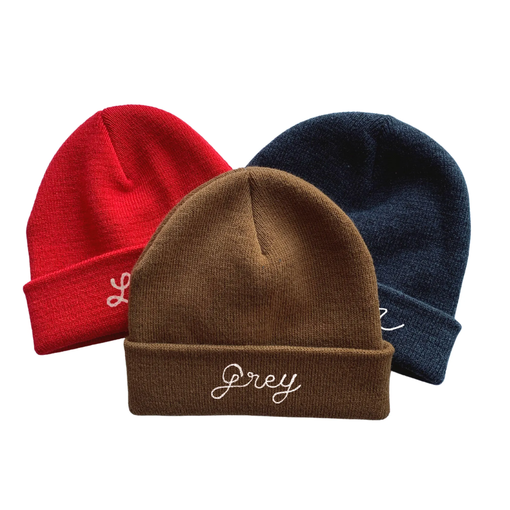 The Baby Chainstitch Beanie - Tan