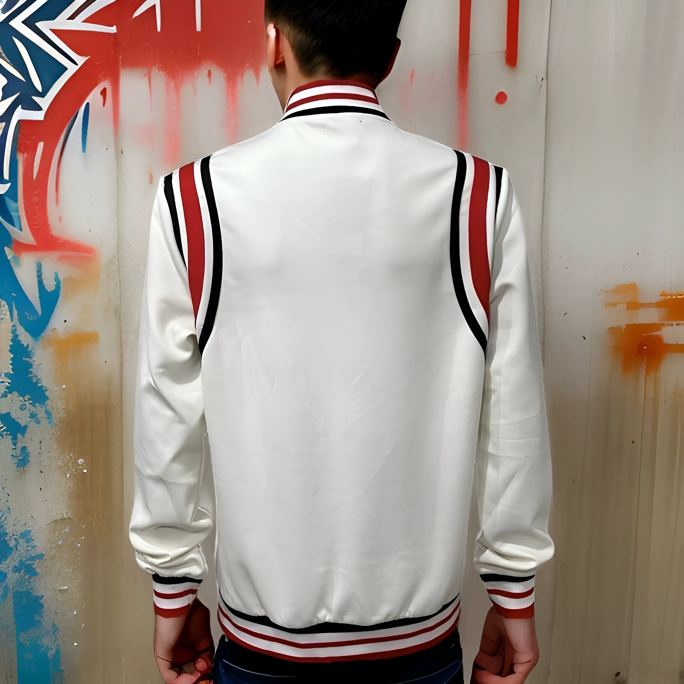 ^UCXX^ (WHITE-MULTI) ZIP UP TRACKSUITS JACKET (ACTIVEWEAR)