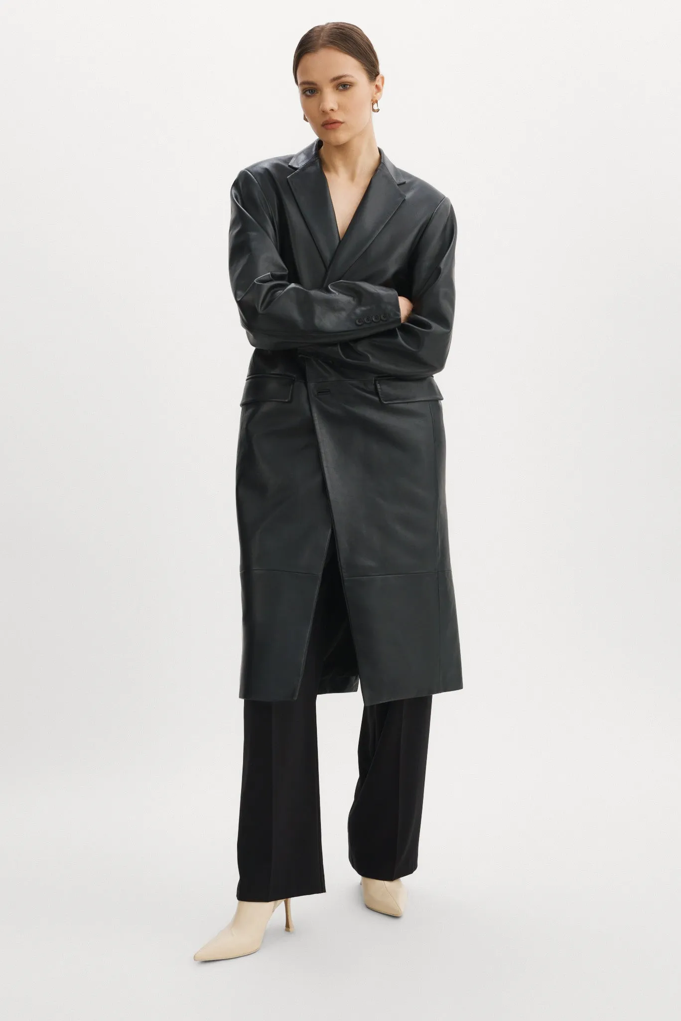 WILHELMINA | Leather Trench